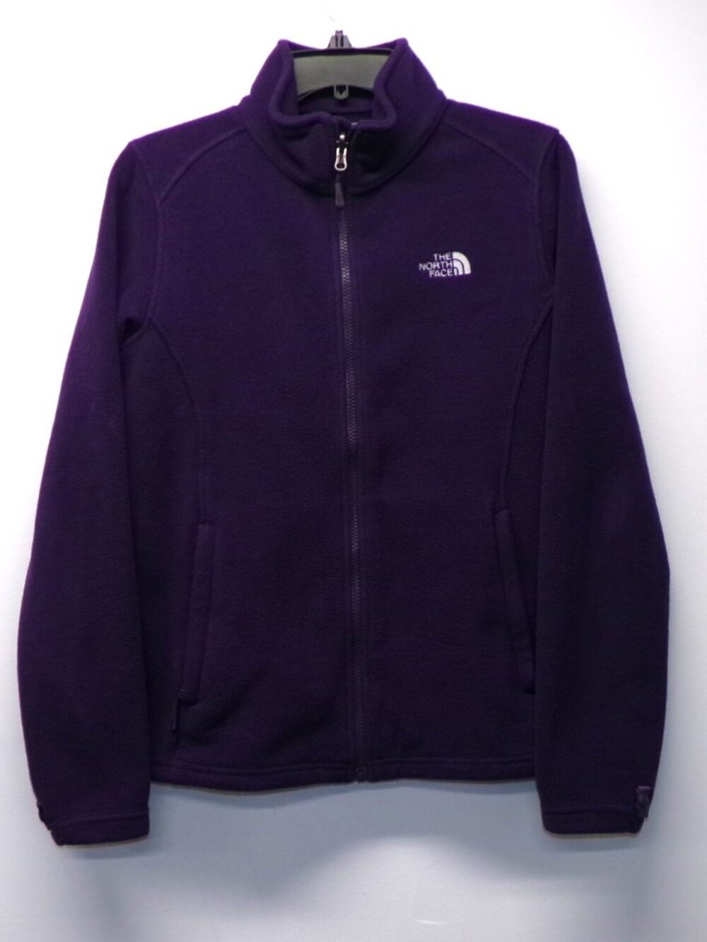 The North Face Jacket Womens Medium Purple Fleece Full Zip Pockets Outdoor Warm